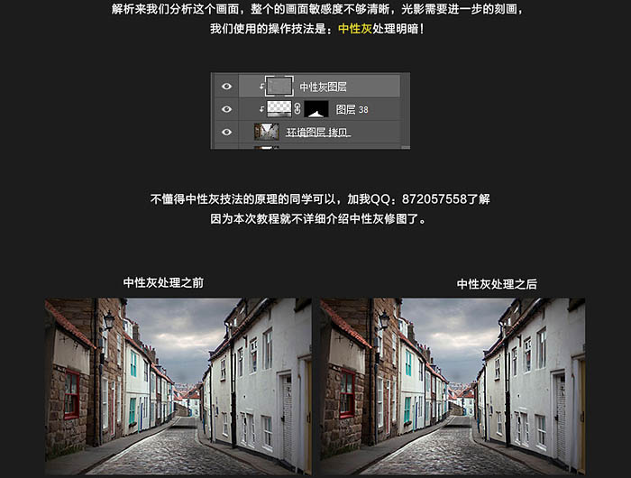 Photoshop合成阴冷的小巷雨夜场景