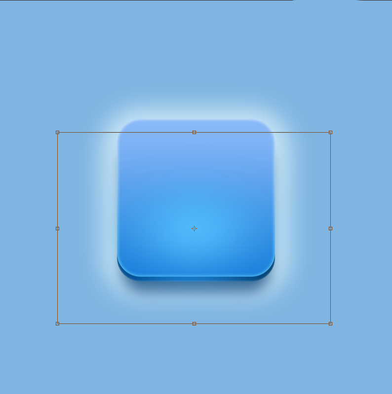 Photoshop合成蓝色水晶质感的立体APP图标