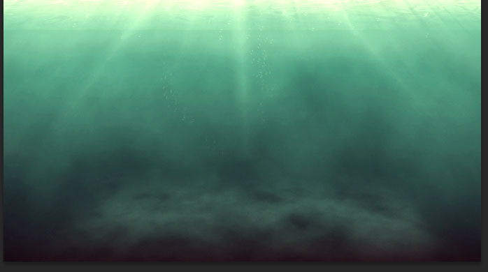 PS合成制作出慢慢沉入深绿色海水中的人像效果