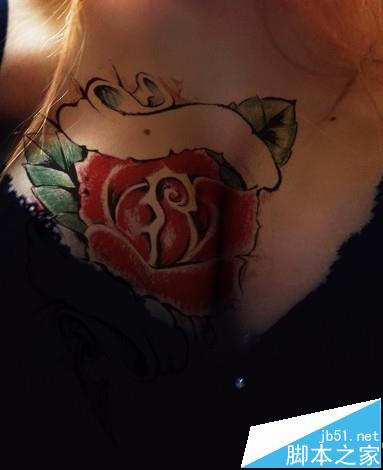 ps怎么给自拍照P漂亮的玫瑰花纹身? 