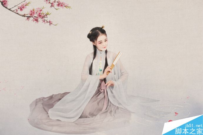 Photoshop图片合成唯美的中国古风签名照