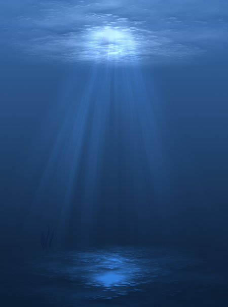 PS合成制作蔚蓝海底的唯美人像效果