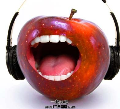 Ps合成唱歌的大嘴红苹果