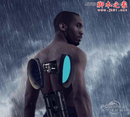 Photoshop合成制作雨夜杀戮的超智能机器人战士