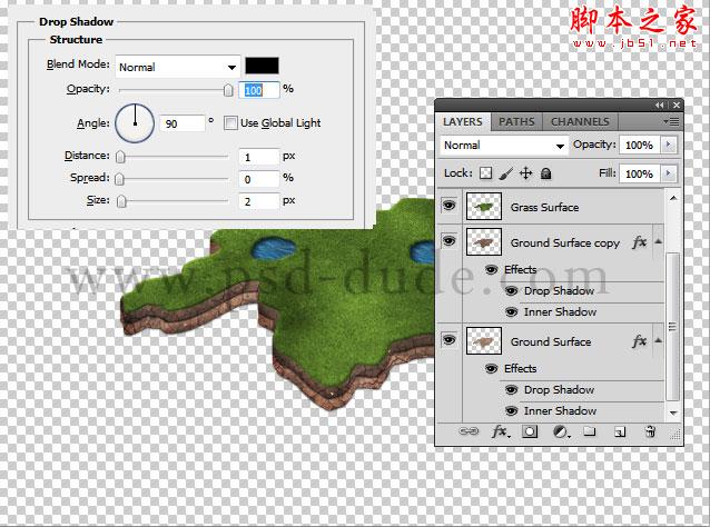 photoshop合成制作逼真的3D三维地图 