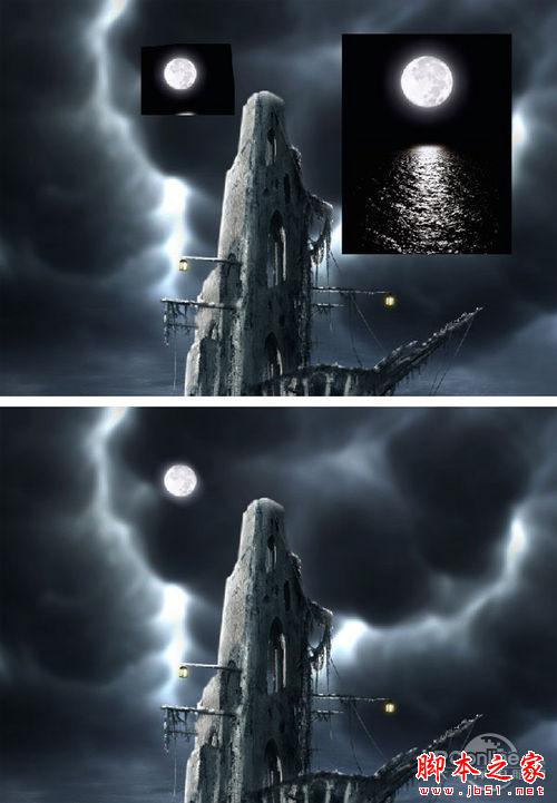 Photoshop合成制作出在海上漂泊的幽灵鬼船