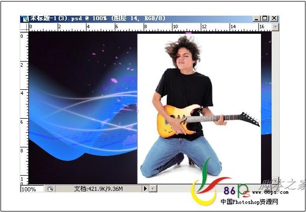 PhotoShop合成制作超酷的吉他音乐海报