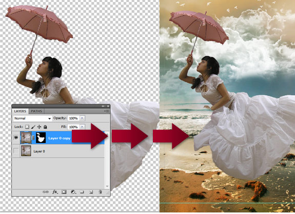 photoshop设计制作出梦幻美女飞天效果教程