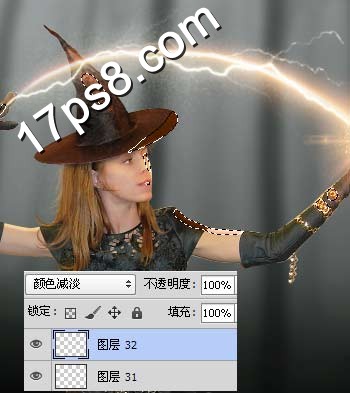 photoshop设计制作万圣节巫婆手握水晶球的魔法海报ps教程