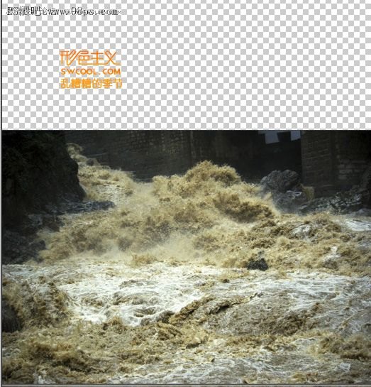 Photoshop合成制作出飞碟袭击地球森林中的火焰燃烧场面海报