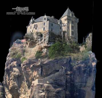 photoshop合成制作出悬崖上的城堡教程