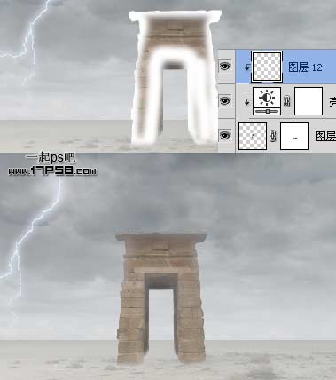 photoshop合成抽象魔幻的沙漠暴风雨场景