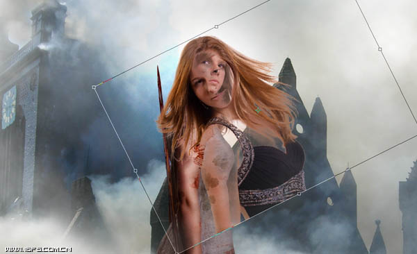 photoshop合成超酷飘逸的欧洲中世纪女战士效果