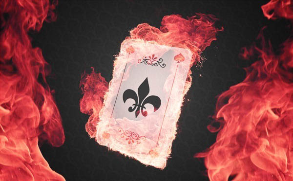photoshop 合成超酷的火焰扑克牌
