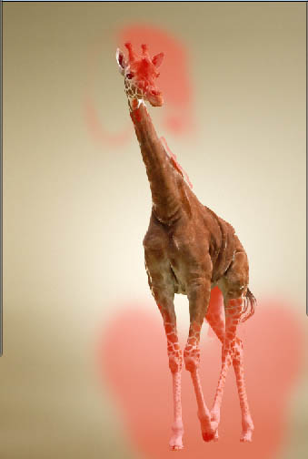 photoshop超强合成在给自己烫衣服的长颈鹿