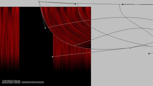 ps利用滤镜及变形工具制作漂亮的红色布帘