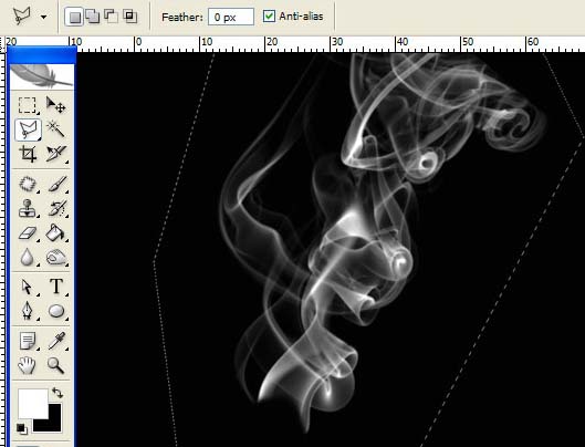 photoshop 合成带有骷髅头像的烟雾