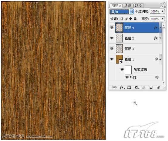 Photoshop 滤镜打造逼真的古典木质纹理