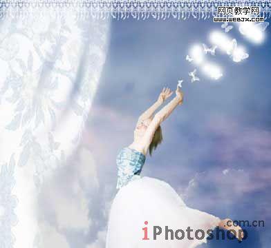 photoshop 合成天空舞蹈的天使