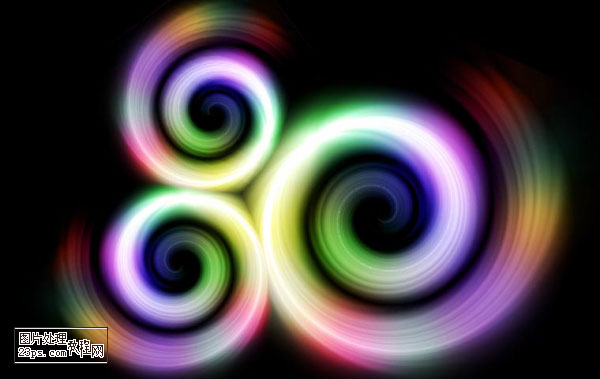 Photoshop 滤镜制作漂亮的彩色漩涡
