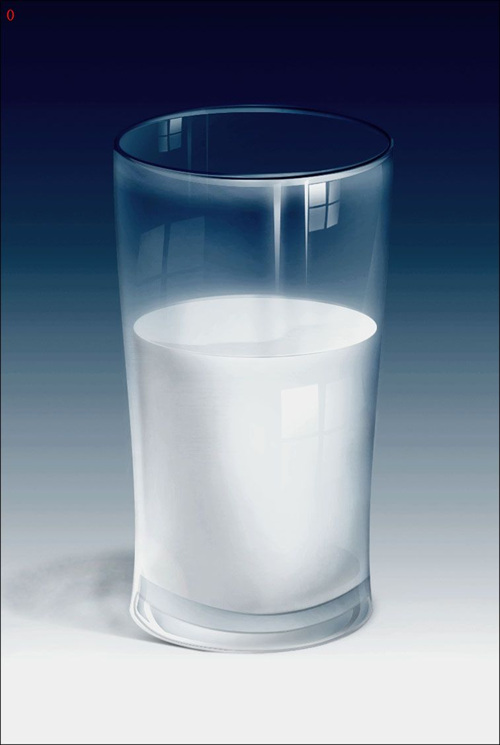 Photoshop鼠绘教程:牛奶玻璃杯