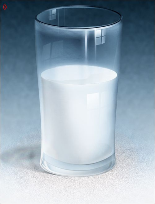 Photoshop鼠绘实例：装着牛奶的玻璃杯
