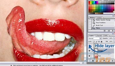 用Photoshop打造另类的舌头