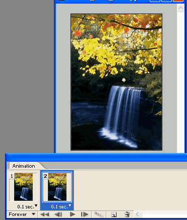 Photoshop制作秋风吹落树上的叶子动画