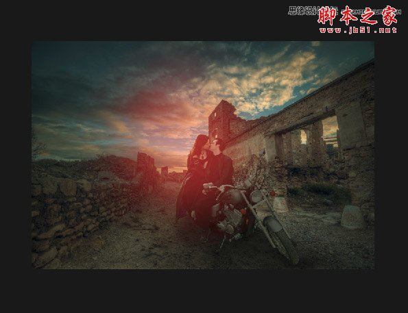 Photoshop合成情侣在夕阳下的乡村道路约会场景教程