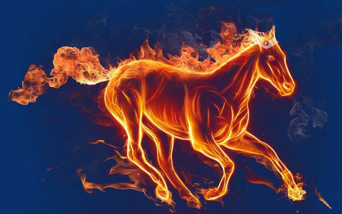 Photoshop怎么利用通道抠出火焰燃烧的马?