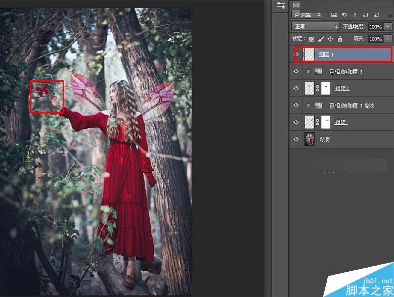 Photoshop调出森林人像唯美的童话场景效果,PS教程,思缘教程网