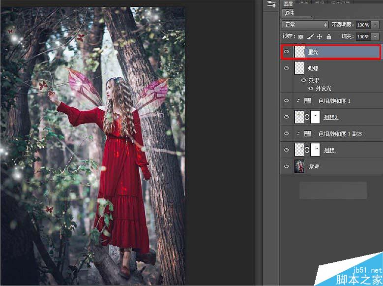 Photoshop调出森林人像唯美的童话场景效果,PS教程,思缘教程网