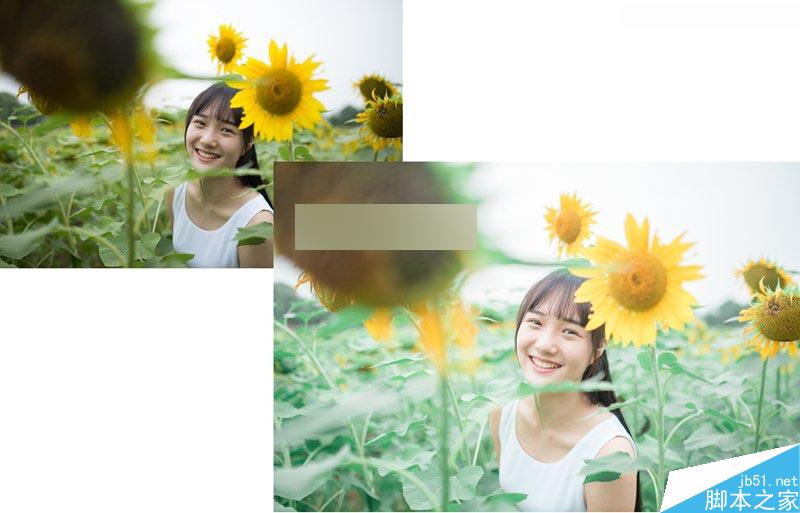 Photoshop调出向日葵中女孩日系暖色效果,PS教程,思缘教程网