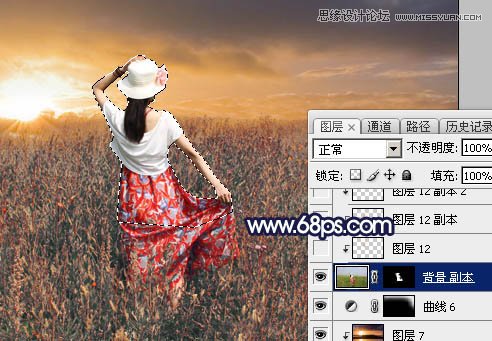 Photoshop调出外景人像秋季黄昏效果图,PS教程