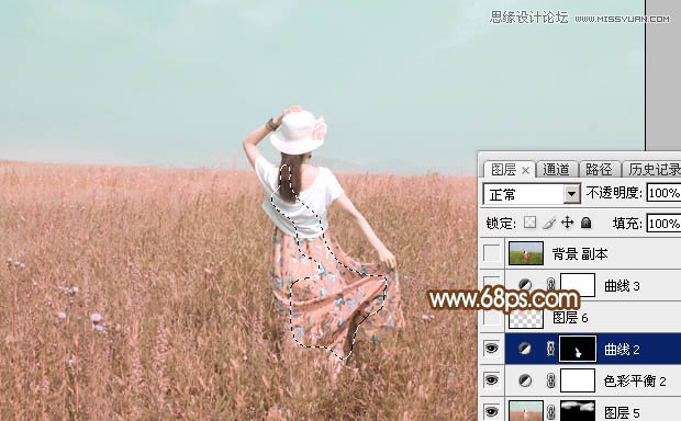 Photoshop调出外景人像韩系粉色效果图,PS教程