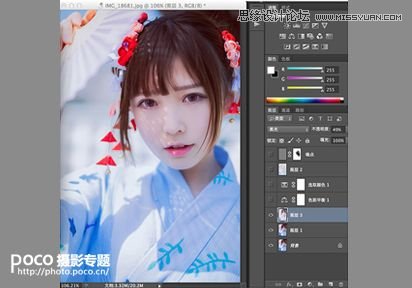 Photoshop调出樱花下的美女日系淡雅色调,PS教程