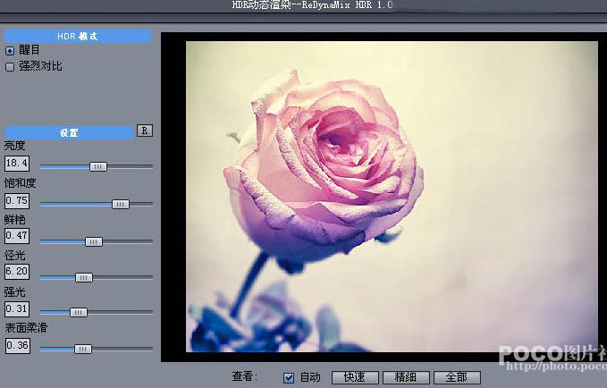 Photoshop 清晰艳丽的紫红色玫瑰花调色教程