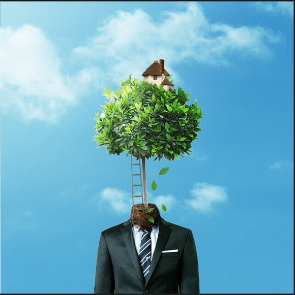PS教你打造超现实主义作品：长在身上的树