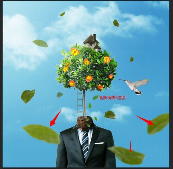 PS教你打造超现实主义作品：长在身上的树