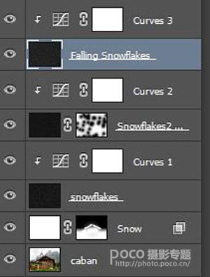Photoshop给风景图片加上冬季飘雪效果