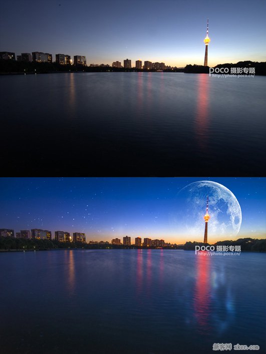 Photoshop合成唯美月色星空效果图教程