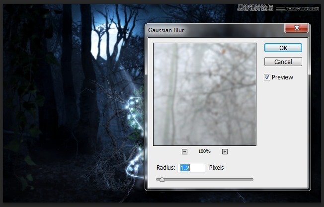 Photoshop合成森林中被树妖围困的仙子