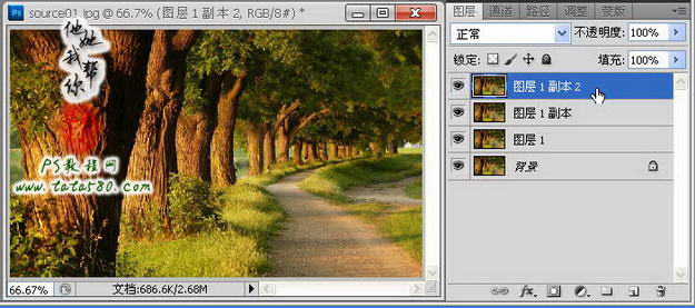 photoshop(ps)利用滤镜将风景图片转为漫画效果