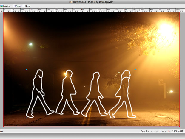 FireWorks教程：人物暗夜里的光影涂鸦5jb51.net