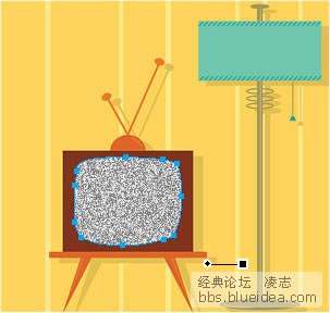 Fireworks折叠渐变制作电视雪花动画