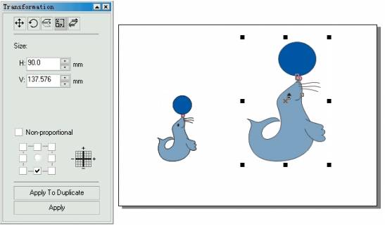 CorelDRAW 比例和镜像变换 软件云 CorelDraw入门教程