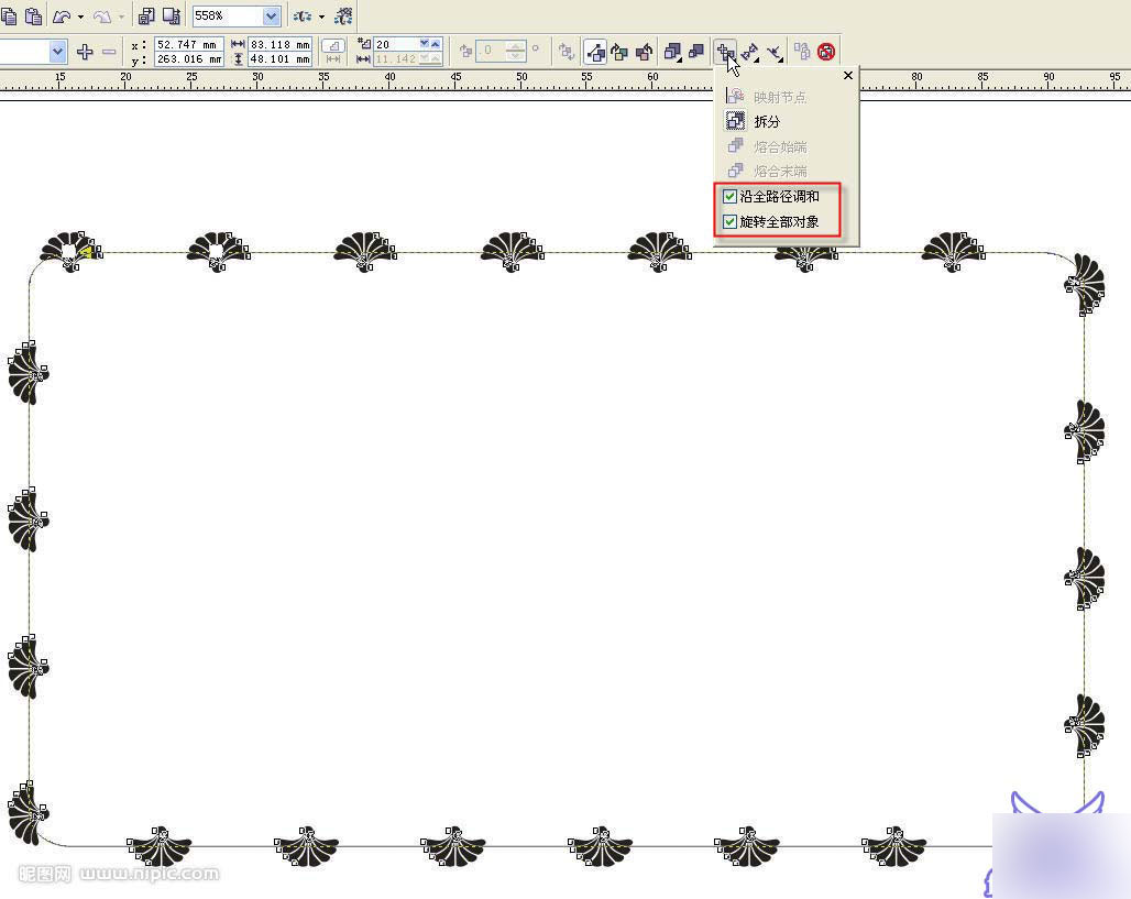 CorelDRAW绘制漂亮的花纹边框 软件云 CorelDraw实例教程