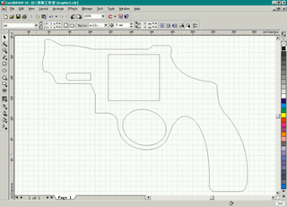 CDR绘制左轮手枪实例教程 软件云 CDR实例教程