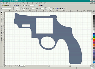 CDR绘制左轮手枪实例教程 软件云 CDR实例教程