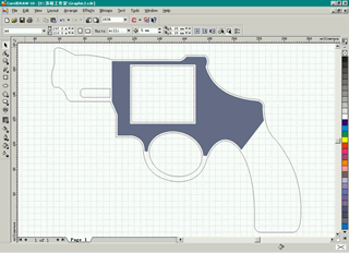 CDR绘制左轮手枪实例教程 软件云 CDR实例教程